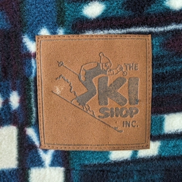 VTG Deadstock NWT Marker LTD Polartec Ski Gear Bag Teal Print Fleece Ski Shop - Picture 2 of 7